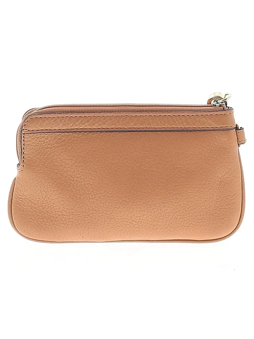 CALVIN KLEIN ~ Multi-Tone Tan and Metallic Panel Pebble & Suede Leather Wristlet